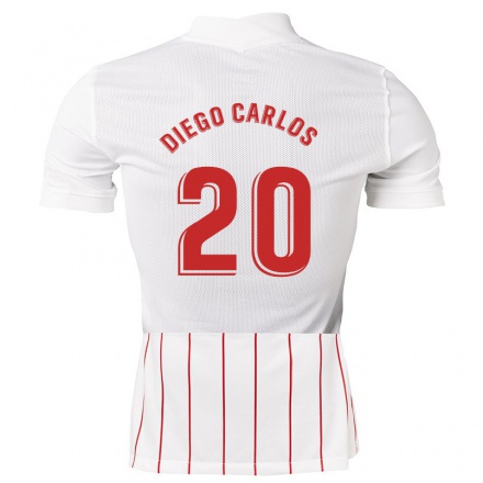 Férfi Labdarúgás Diego Carlos #20 Fehér Hazai Jersey 2021/22 Mez Póló Ing