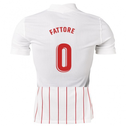 Férfi Labdarúgás Valentino Fattore #0 Fehér Hazai Jersey 2021/22 Mez Póló Ing
