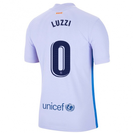 Férfi Labdarúgás Fabian Luzzi #0 Világos Ibolya Idegenbeli Jersey 2021/22 Mez Póló Ing