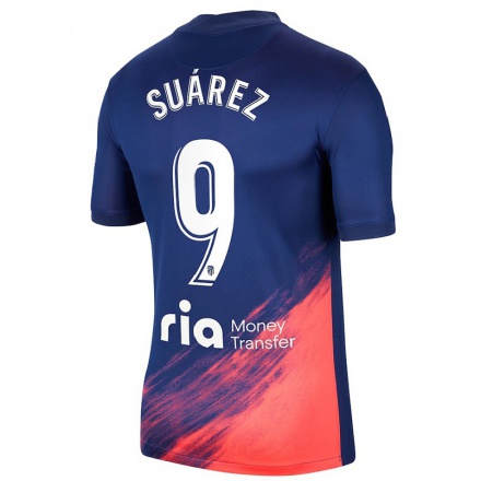Férfi Labdarúgás Luis Suarez #9 Sötétkék Narancs Idegenbeli Jersey 2021/22 Mez Póló Ing