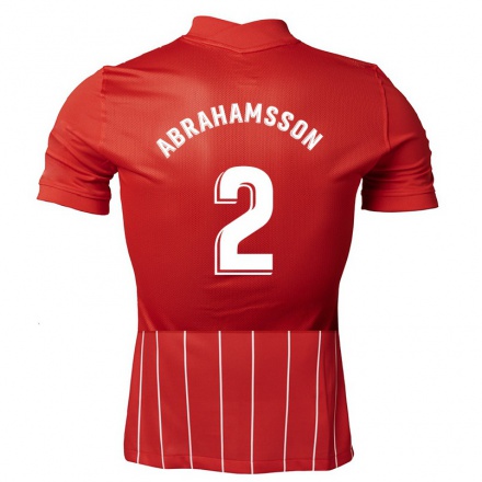 Férfi Labdarúgás Sejde Abrahamsson #2 Sötét Vörös Idegenbeli Jersey 2021/22 Mez Póló Ing