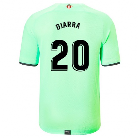 Férfi Labdarúgás Youssouf Diarra #20 Világos Zöld Idegenbeli Jersey 2021/22 Mez Póló Ing