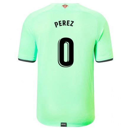 Férfi Labdarúgás Unai Perez #0 Világos Zöld Idegenbeli Jersey 2021/22 Mez Póló Ing