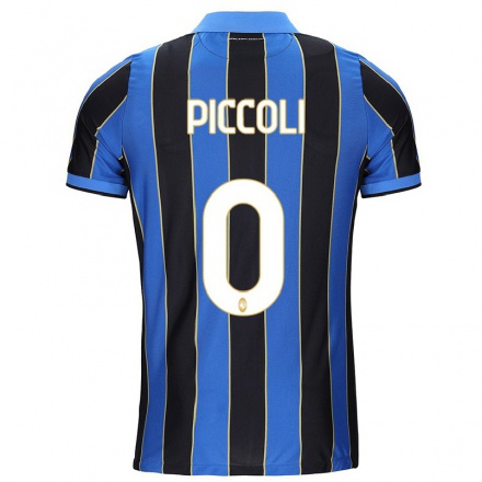 Férfi Labdarúgás Roberto Piccoli #0 Fekete Kék Hazai Jersey 2021/22 Mez Póló Ing