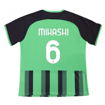 Férfi Labdarúgás Mana Mihashi #6 Zöld Fekete Hazai Jersey 2021/22 Mez Póló Ing