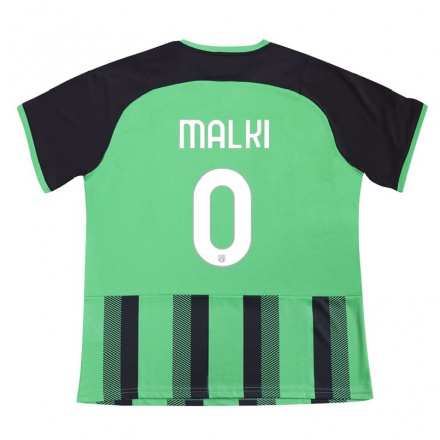Férfi Labdarúgás Yassine Malki #0 Zöld Fekete Hazai Jersey 2021/22 Mez Póló Ing