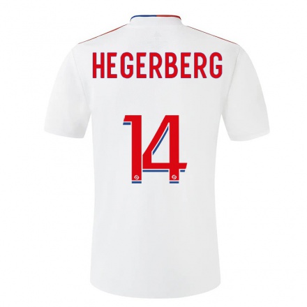 Férfi Labdarúgás Ada Hegerberg #14 Fehér Hazai Jersey 2021/22 Mez Póló Ing