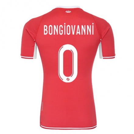 Férfi Labdarúgás Adrien Bongiovanni #0 Piros Fehér Hazai Jersey 2021/22 Mez Póló Ing