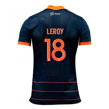 Férfi Labdarúgás Leo Leroy #18 Sötétkék Hazai Jersey 2021/22 Mez Póló Ing