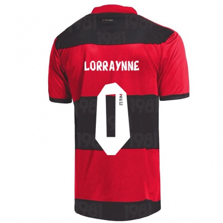 Férfi Labdarúgás Lorraynne #0 Piros Fekete Hazai Jersey 2021/22 Mez Póló Ing