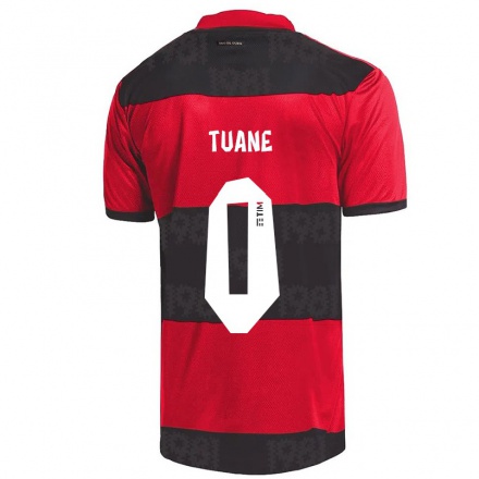 Férfi Labdarúgás Tuane #0 Piros Fekete Hazai Jersey 2021/22 Mez Póló Ing