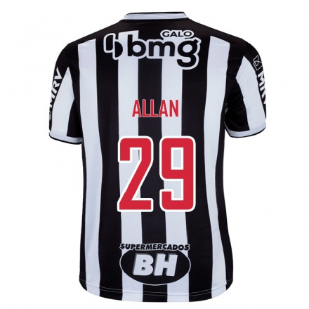 Férfi Labdarúgás Allan #29 Fehér Fekete Hazai Jersey 2021/22 Mez Póló Ing