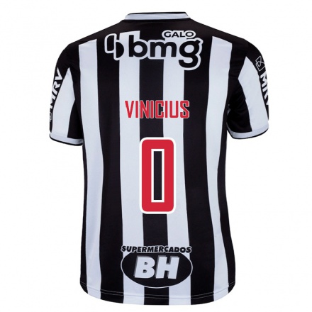 Férfi Labdarúgás Vinicius #0 Fehér Fekete Hazai Jersey 2021/22 Mez Póló Ing