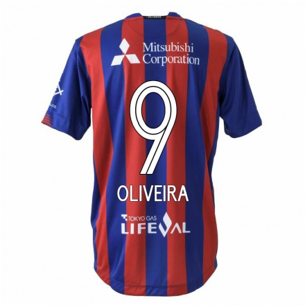Férfi Labdarúgás Diego Oliveira #9 Piros Kék Hazai Jersey 2021/22 Mez Póló Ing