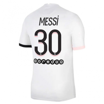 Férfi Labdarúgás Lionel Messi #30 Világos Ibolya Idegenbeli Jersey 2021/22 Mez Póló Ing