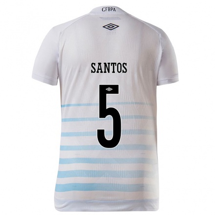 Férfi Labdarúgás Thiago Santos #5 Fehér Kék Idegenbeli Jersey 2021/22 Mez Póló Ing