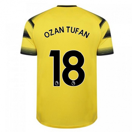 Férfi Labdarúgás Ozan Tufan #18 Sárga Fekete Hazai Jersey 2021/22 Mez Póló Ing