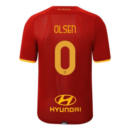 Férfi Labdarúgás Robin Olsen #0 Piros Hazai Jersey 2021/22 Mez Póló Ing
