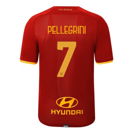 Férfi Labdarúgás Lorenzo Pellegrini #7 Piros Hazai Jersey 2021/22 Mez Póló Ing