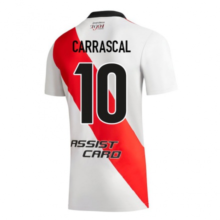 Férfi Labdarúgás Jorge Carrascal #10 Fehér Hazai Jersey 2021/22 Mez Póló Ing