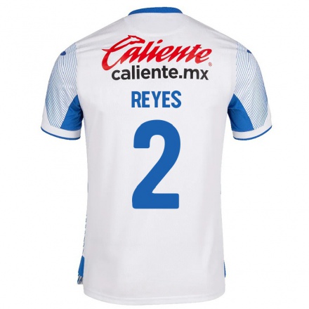 Férfi Labdarúgás Josue Reyes #2 Fehér Idegenbeli Jersey 2021/22 Mez Póló Ing