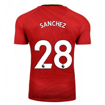 Férfi Labdarúgás Carlos Sanchez #28 Vörös Idegenbeli Jersey 2021/22 Mez Póló Ing
