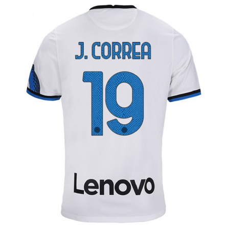 Férfi Labdarúgás Joaquin Correa #19 Fehér Kék Idegenbeli Jersey 2021/22 Mez Póló Ing