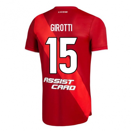 Férfi Labdarúgás Federico Girotti #15 Piros Idegenbeli Jersey 2021/22 Mez Póló Ing