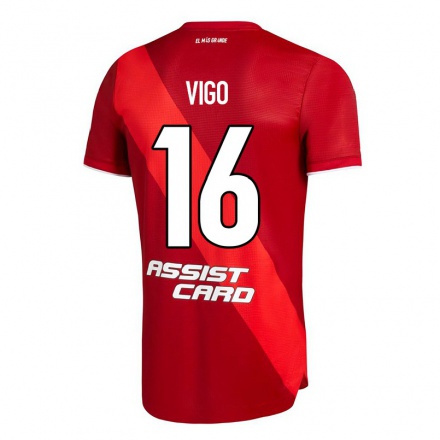 Férfi Labdarúgás Alex Vigo #16 Piros Idegenbeli Jersey 2021/22 Mez Póló Ing