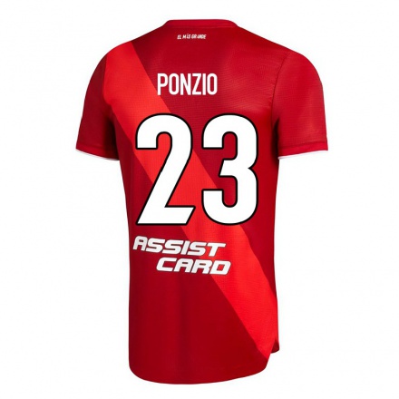 Férfi Labdarúgás Leonardo Ponzio #23 Piros Idegenbeli Jersey 2021/22 Mez Póló Ing