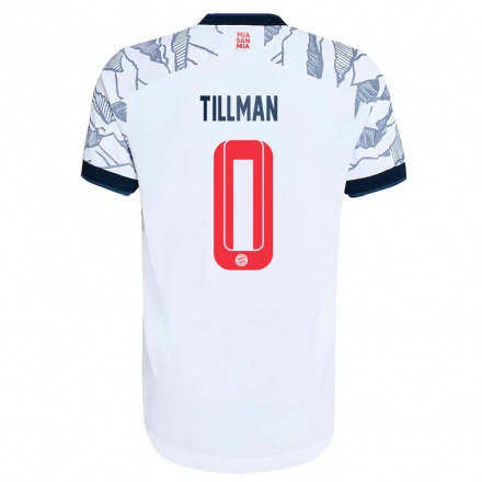 Férfi Labdarúgás Malik Tillman #0 Szurke Fehér Számú Jersey 2021/22 Mez Póló Ing