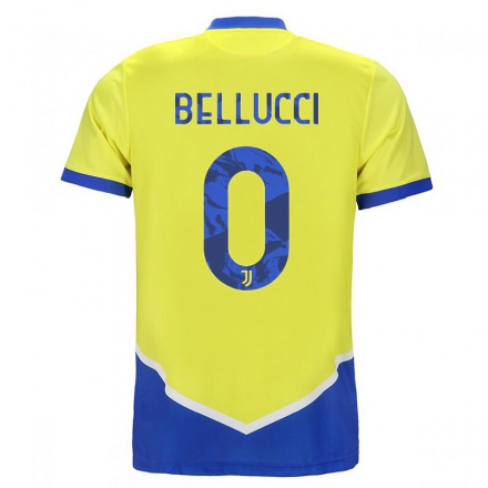 Férfi Labdarúgás Melissa Bellucci #0 Kék Sárga Számú Jersey 2021/22 Mez Póló Ing