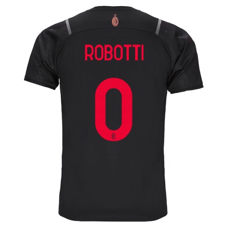 Férfi Labdarúgás Giovanni Robotti #0 Fekete Számú Jersey 2021/22 Mez Póló Ing