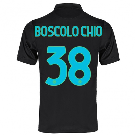 Férfi Labdarúgás Riccardo Boscolo Chio #38 Fekete Számú Jersey 2021/22 Mez Póló Ing