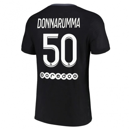 Férfi Labdarúgás Gianluigi Donnarumma #50 Fekete Számú Jersey 2021/22 Mez Póló Ing