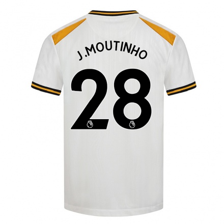 Férfi Labdarúgás Joao Moutinho #28 Fehér Sárga Számú Jersey 2021/22 Mez Póló Ing