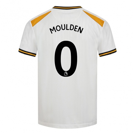 Férfi Labdarúgás Louie Moulden #0 Fehér Sárga Számú Jersey 2021/22 Mez Póló Ing