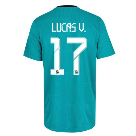 Férfi Labdarúgás Lucas Vazquez #17 Világos Zöld Számú Jersey 2021/22 Mez Póló Ing
