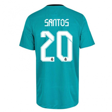 Férfi Labdarúgás Sergio Santos #20 Világos Zöld Számú Jersey 2021/22 Mez Póló Ing
