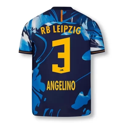 Férfi Labdarúgás Angelino #3 UEFA Fehér Kék Mez 2020/21 Póló Ing