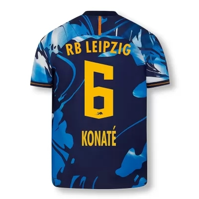 Férfi Labdarúgás Ibrahima Konate #6 UEFA Fehér Kék Mez 2020/21 Póló Ing