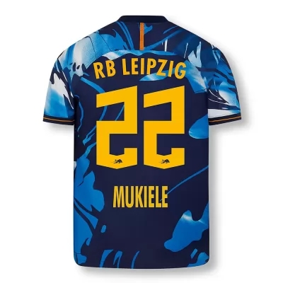 Férfi Labdarúgás Nordi Mukiele #22 UEFA Fehér Kék Mez 2020/21 Póló Ing
