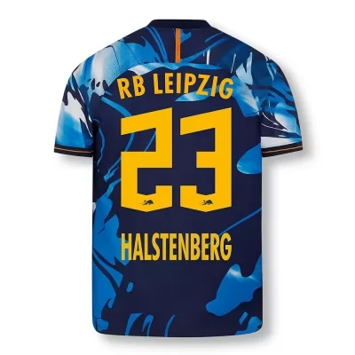 Férfi Labdarúgás Marcel Halstenberg #23 UEFA Fehér Kék Mez 2020/21 Póló Ing