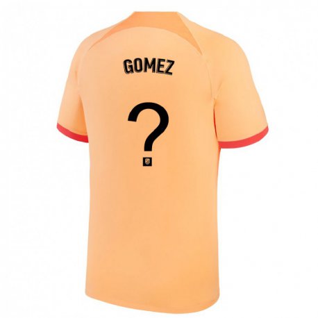 Kandiny Gyermek Jesus Gomez #0 Világos Narancs Harmadik Számú Jersey 2022/23 Mez Póló Ing
