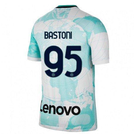 Kandiny Férfi Alessandro Bastoni #95 Világoszöld Fehér Harmadik Számú Jersey 2022/23 Mez Póló Ing