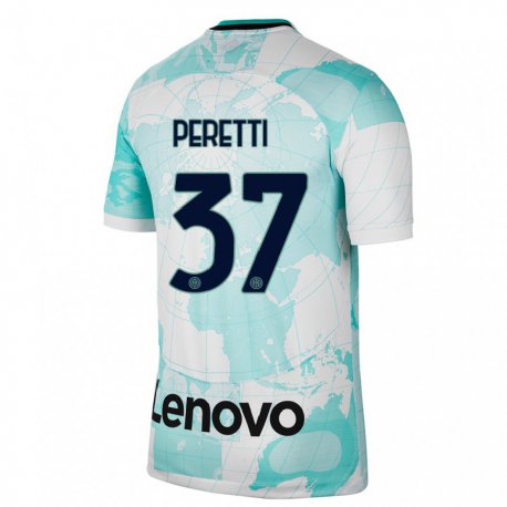 Kandiny Férfi Lorenzo Peretti #37 Világoszöld Fehér Harmadik Számú Jersey 2022/23 Mez Póló Ing
