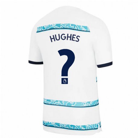 Kandiny Férfi Brodi Hughes #0 Fehér Világoskék Harmadik Számú Jersey 2022/23 Mez Póló Ing