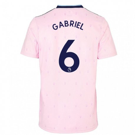 Kandiny Férfi Gabriel Magalhaes #6 Rózsaszín Sötétkék Harmadik Számú Jersey 2022/23 Mez Póló Ing