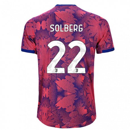 Kandiny Férfi Elias Solberg #22 Rózsa Piros Kék Harmadik Számú Jersey 2022/23 Mez Póló Ing