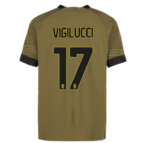 Kandiny Férfi Valery Vigilucci #17 Sötétzöld Fekete Harmadik Számú Jersey 2022/23 Mez Póló Ing